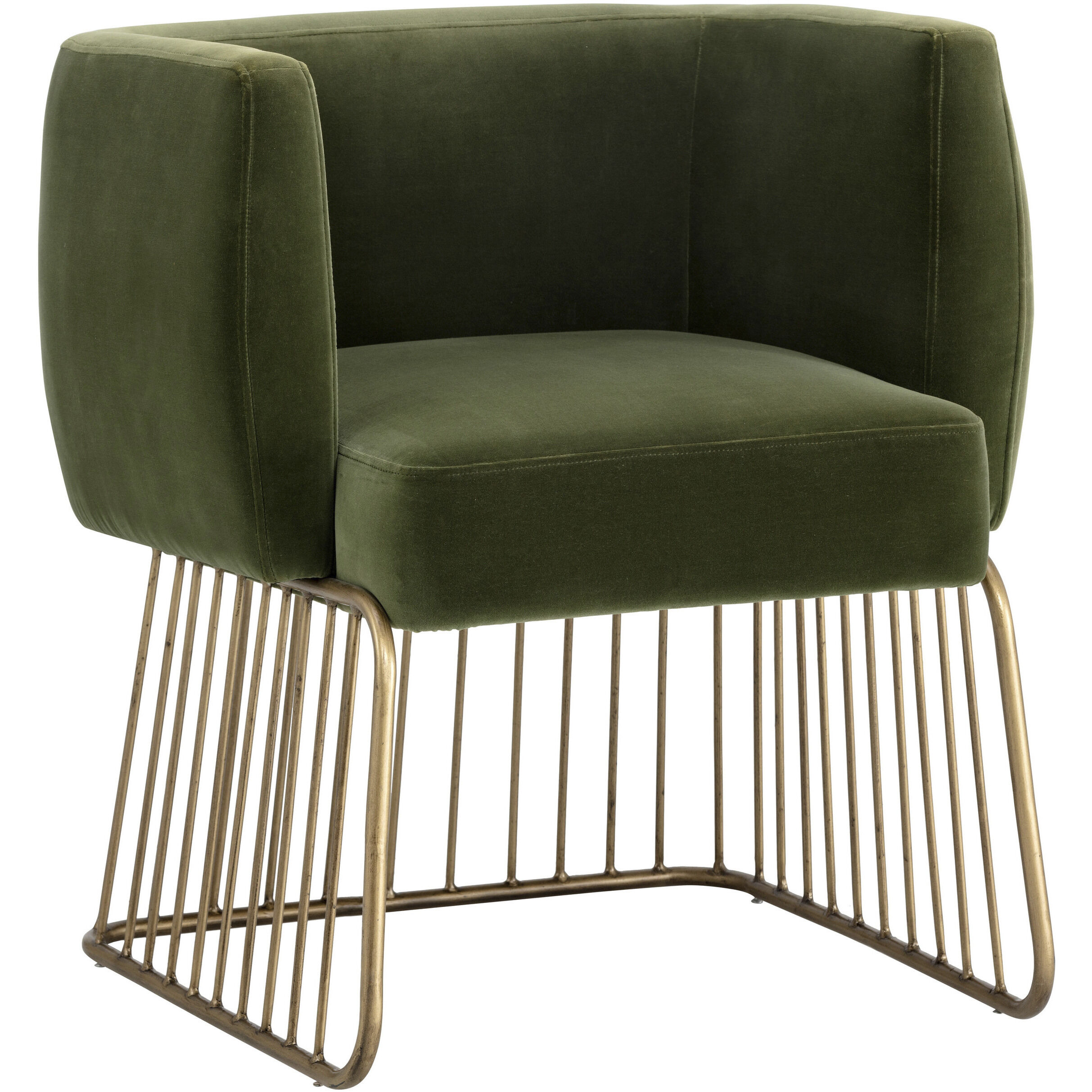 Gala Forest Green Dining Armchair